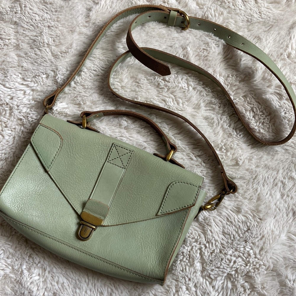 Madewell leather mint crossbody